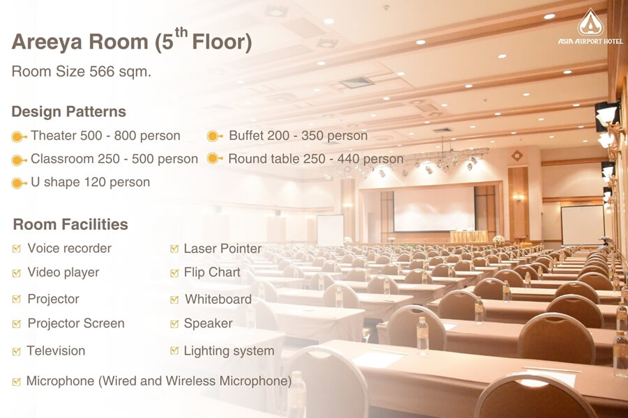 Asia Airport Hotel : ห้องประชุม อารียา