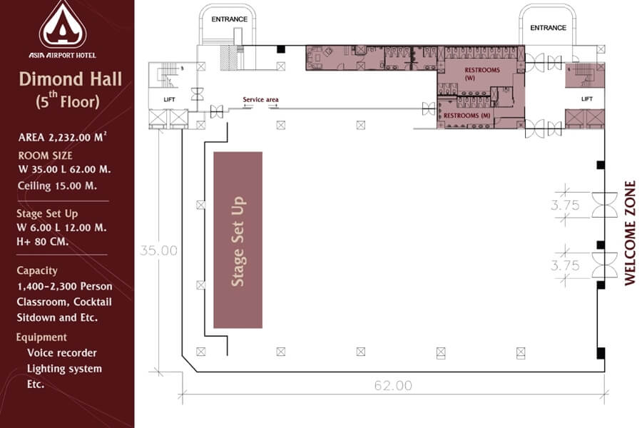 Asia Airport Hotel : ห้องประชุม ไดม่อน